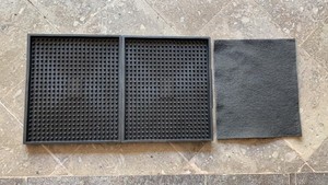 Tapete individual ensamblable + alfombra para sanitización y secado de calzado + Sanitizante AL7D
